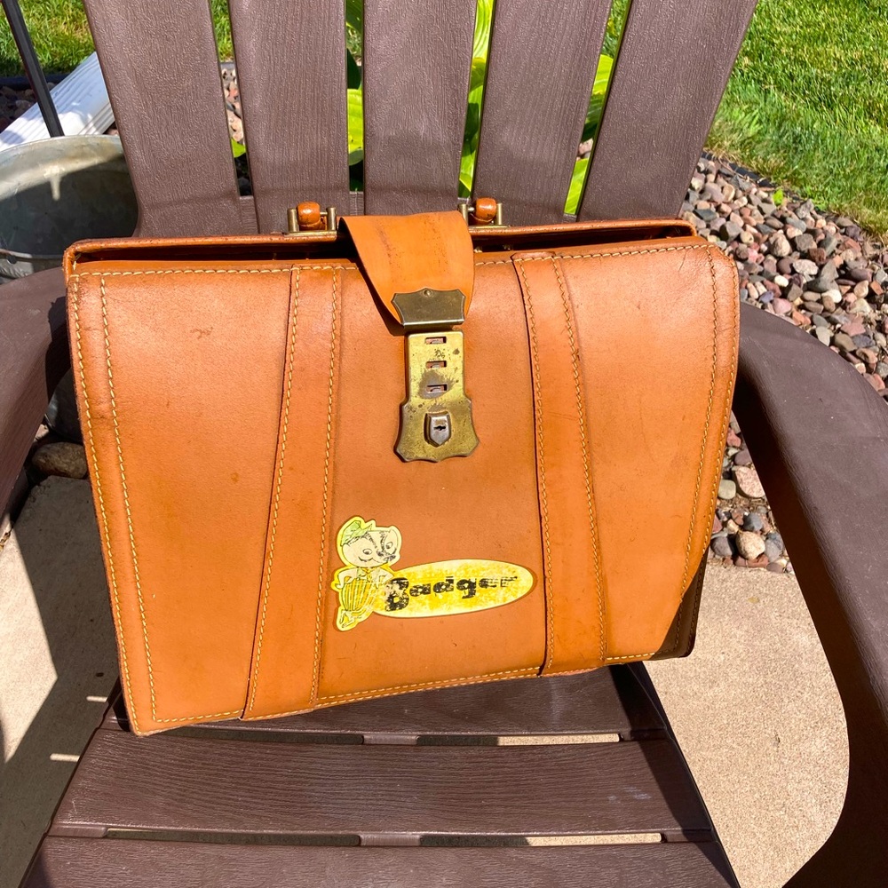 Vintage leather briefcase